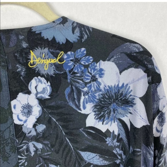 Desigual Floral Patchwork Ruffle Hem Tunic Dress - Picture 7 of 7